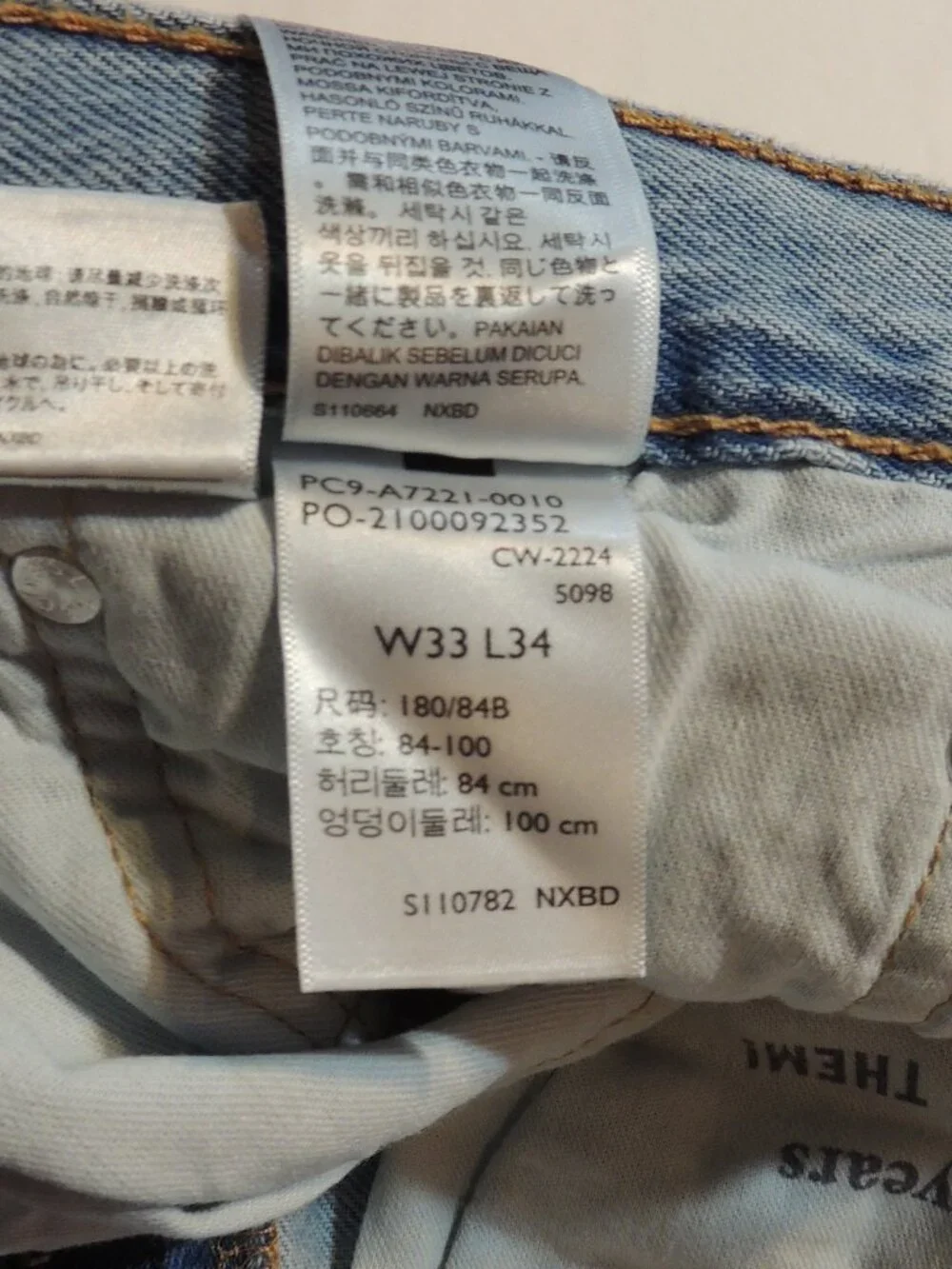 Levi 565 Jeans Vintage 1997 Men 33x34 Pockets Leg Fade Outdoor Denim Blue Jeans